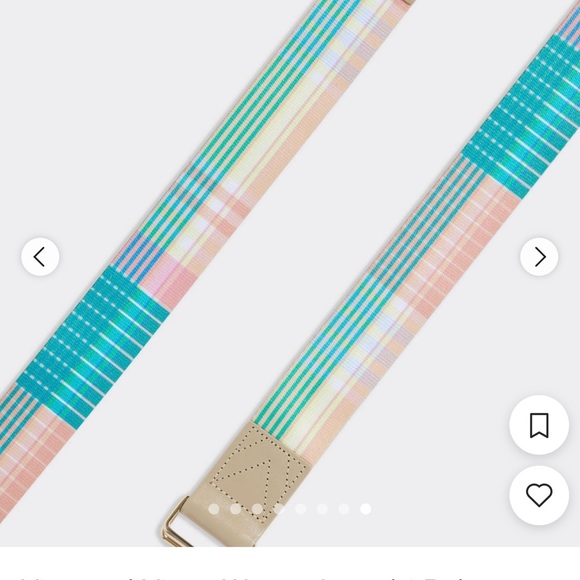 Vineyard Vines Punch Plaid D-Ring Belt Size: L NWOT - Picture 2 of 8